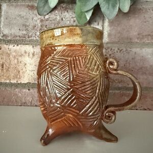 Handmade Pottery Footed Mug